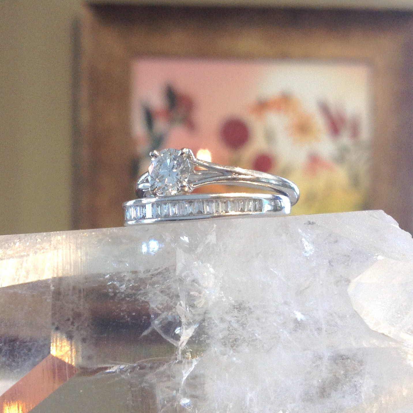 Classic 14K White Gold Four Prong Diamond Ring