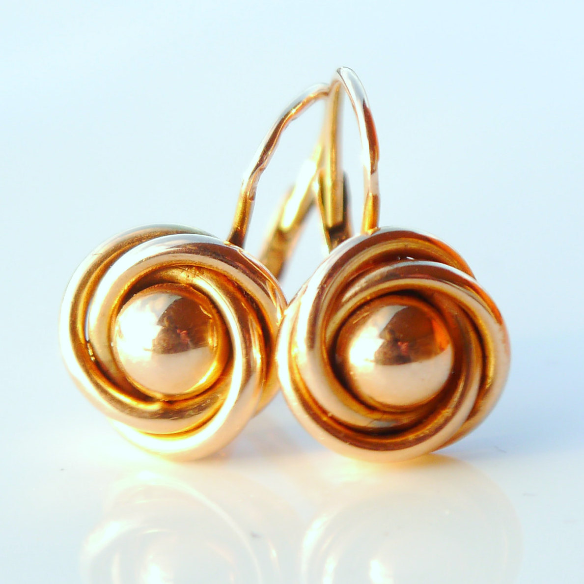 14K Russian Rose Gold Earrings
