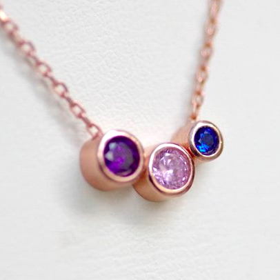 14K Gold Birthstone Necklace