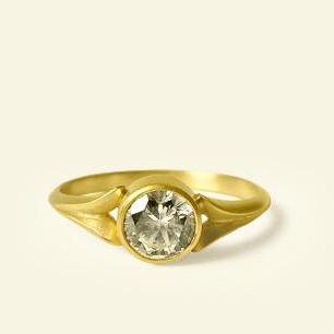 14K Yellow Gold & Diamond Engagement Ring by Carla Caruso