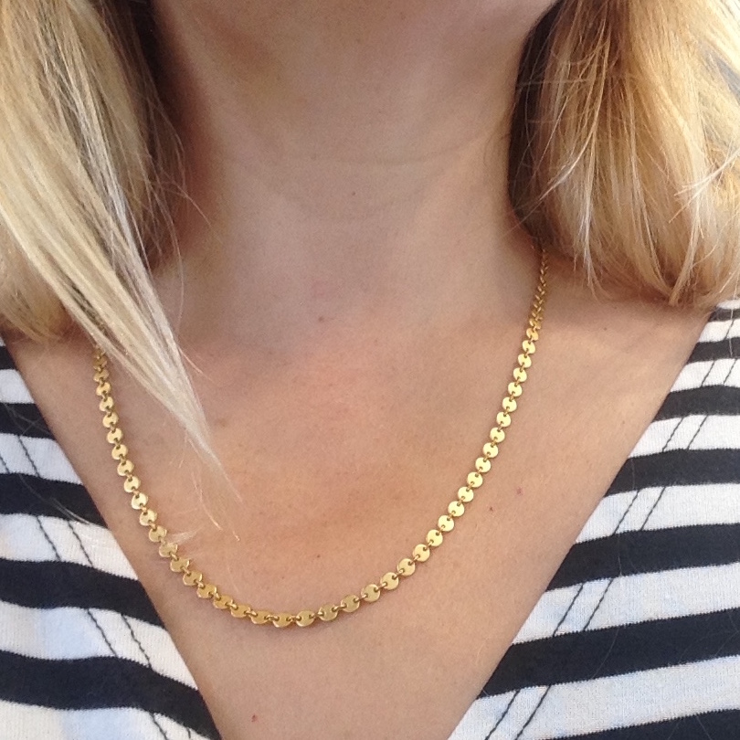 Gold Vermeil Disc Necklace 
