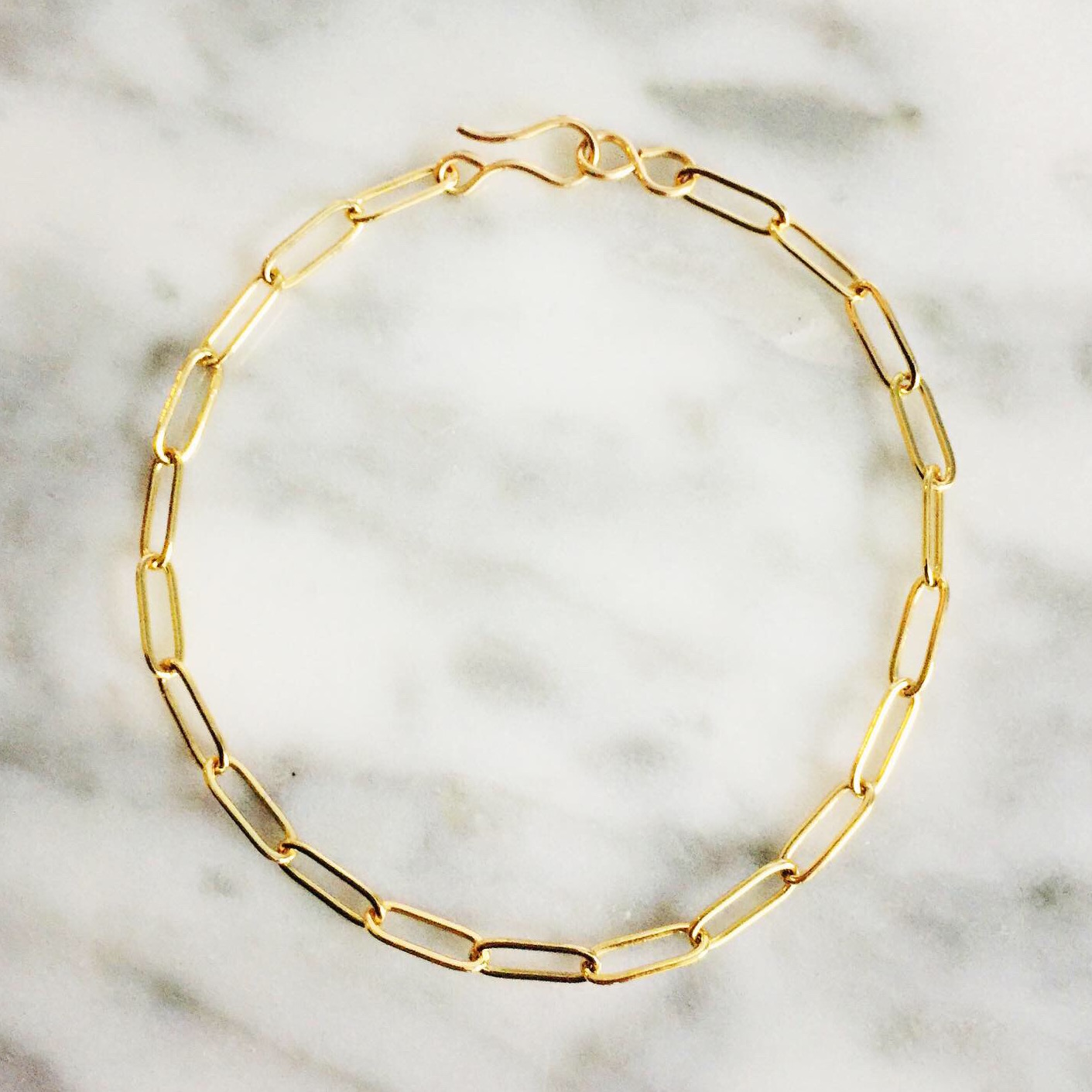 Long Link Gold Filled Bracelet 
